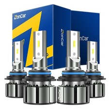 9005/HB3 9006/HB4 LED Bulbs Combo, 24000LM 6500K Cool White Super Bright, Tur...