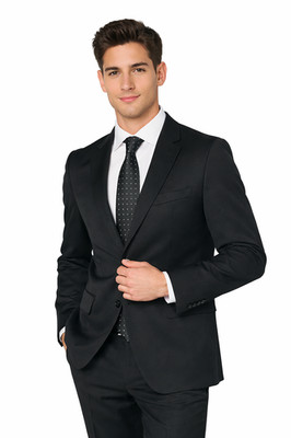 Jacke Herren Kleid Blazer Schwarz Slim Fit Frühling Elegant Sommer L XL XXL