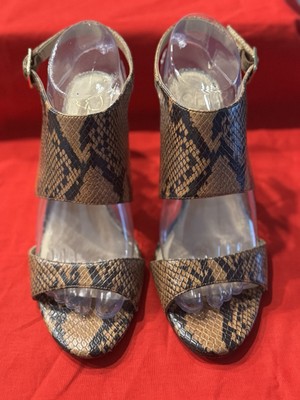 Beautiful Jessica Simpson Elari Strappy Open Toe Pump Snakeskin Print Women's 8M