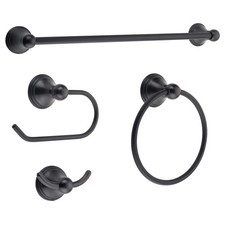 FILTA Bathroom Hardware Set, Oil Rubbed Bronze Towel Rack Set Towel Bar Set for