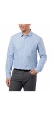 NEW Calvin Klein Men's Stretch Fresh Comfort Anti-Odor Dress Shirts XL Blue