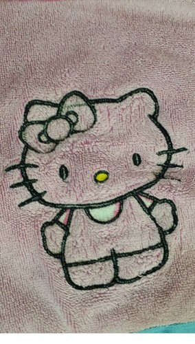 Vintage Hello Kitty Beach Towel Hot Pink Multi Kitty Embroidered Area 58" x 31" - Picture 18 of 21