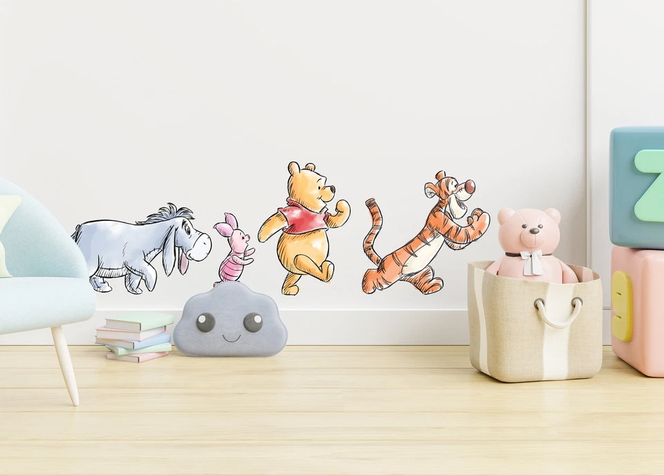 Calcomanía adhesiva de pared 3D conejo Winnie The Pooh decoración del hogar arte de pared WTP05 Foto 4 de 4