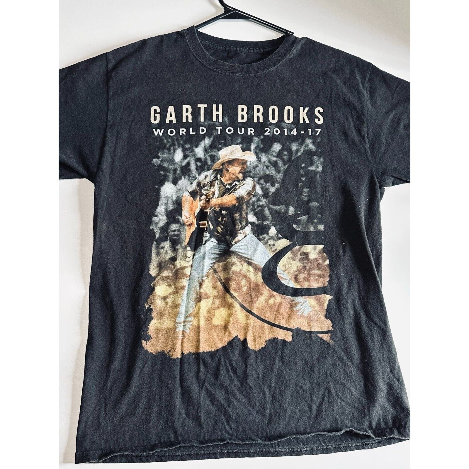 Hanes Garth Brooks 2014-17 World Tour Mens Medium Black Graphic Tee