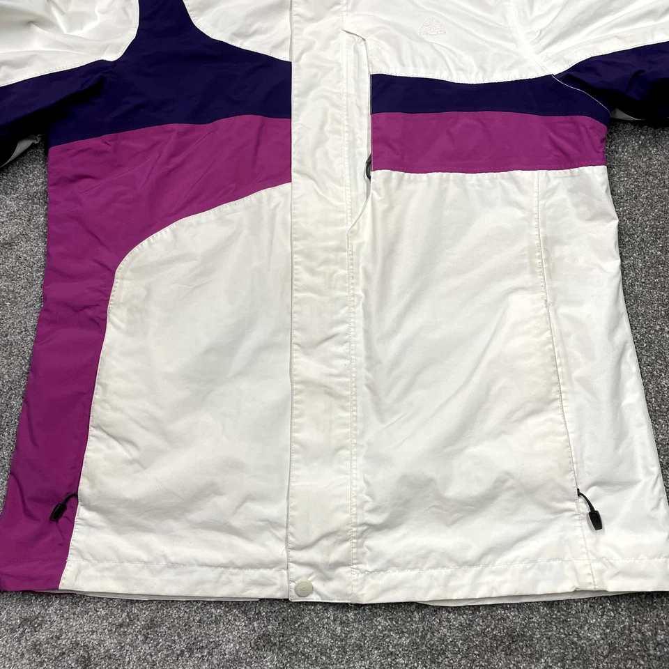 Nike Chaqueta Mujer Grande Blanco Rosa Cremallera Vintage ACG Abrigo Pesado Invierno Exterior Foto 4 de 4