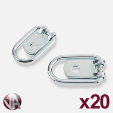 20 x Small Tie Down Lashing Ring Zinc Plated for Trailer, Horsebox, Truck, Van