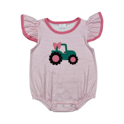 Toddler Baby Girls Boys Summer Clothes Sibling Farm Tractors - Picture 6 of 7