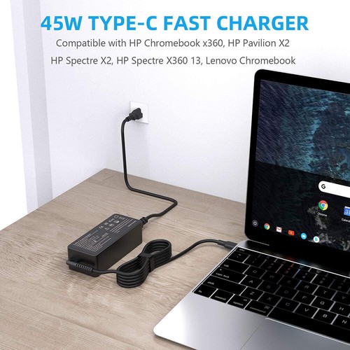 45W USB C Adapter Type C Charger For MacBook Pro/Air Samsung HP Lenovo Dell ASUS - Picture 7 of 8