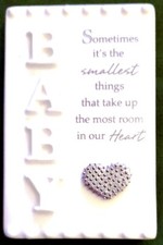 Unique 4" Ceramic Tabletop Display Baby Gift