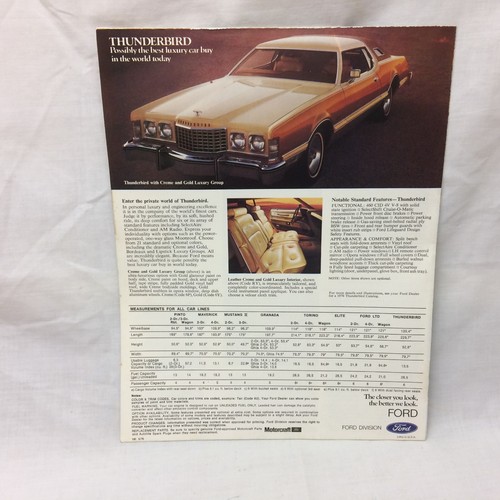 Vintage The 1976 Ford Werbebroschüre - Bild 2 von 13