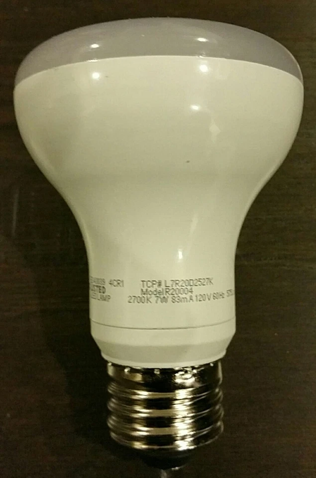 TCP Elite 7W 2700K 575 Lumens Dimmable BR20 LED Bulbs (Qty. 4) - Image 4 of 4