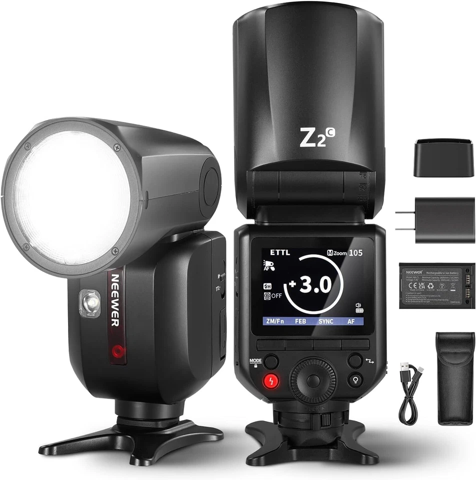 NEEWER Z2-C/N/S 2.4g Wireless TTL HSS Flash Light Speedlite fr Sony Nikon Canon - Image 2 of 4