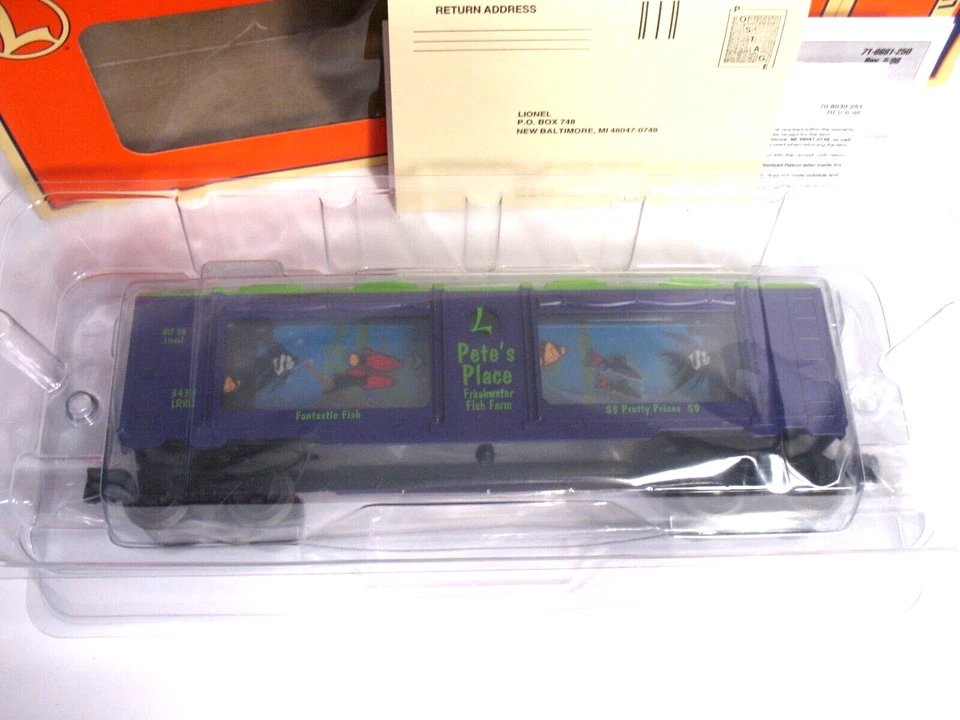 LIONEL 6-19965 RAILROADER CLUB ANIMATED AQUARIUM CAR NIB PETE'S PLACE TESTED - Image 3 of 4