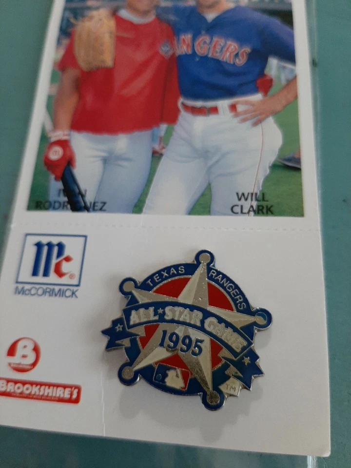 1994 Texas Rangers All-Star Game Pin Baseball Will Clark Ivan Rodriguez - Image 2 of 4