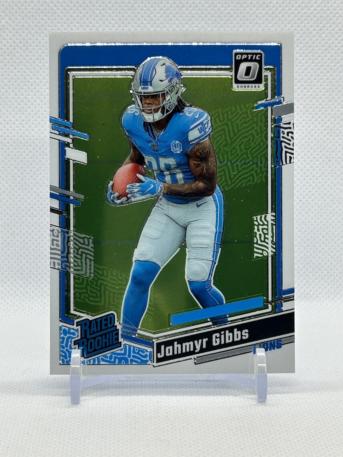 Jahmyr Gibbs Rated Rookie 2023 Panini Donruss Optic Football #236 Detroit Lions