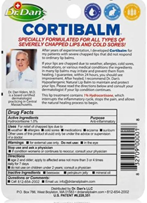 lip balm dr dan c Dr. Dan's CortiBalm As a result Dr. Dan's Cortibalm- 6 Pack