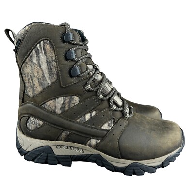 Merrell Moab Timber Thermo 8'' WP EH Espresso Brown Boots Men's Size 8