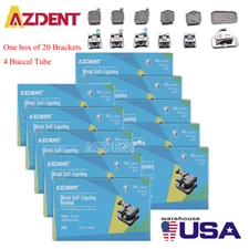 AZDENT Dental Orthodontic Brackets Passive Self-Ligating Brace Roth.022 Hook 345
