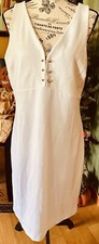 Flash Sale! Bold Elements Brand, Womens Sleeveless Tailored Dress, White, Size L