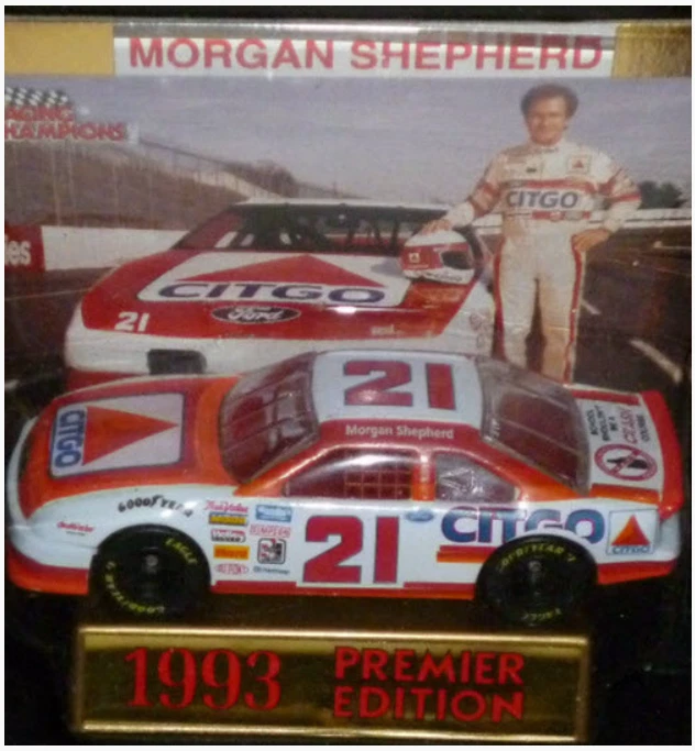 Morgan Shepherd 1993 #21 Citgo Ford Racing Champions NASCAR 1/64 fundido a presión - Nuevo en caja Foto 2 de 2