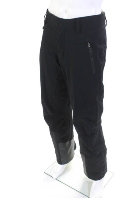 Bogner Mens Zipper Fly Wide Leg Snow Pants Black Gray Size 40 Large