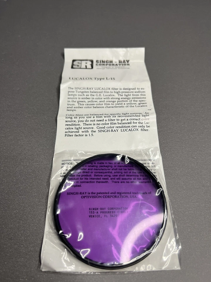 Singh-Ray 77MM L-15 Type B Lucalox Camera Lens Filter - Image 3 of 4