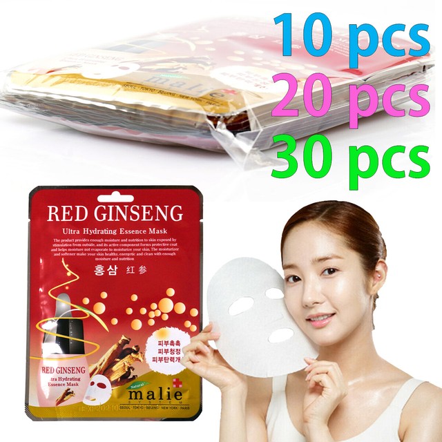 [Malie] RED GINSENG Facial Mask Sheet Essence 1030pcs Korean Beauty Cosmetics eBay