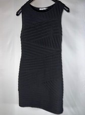 Calvin Klein Womens Dress Black Size 8 Sleeveless Knee Length