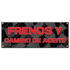 Frenos Y Cambio De Aceite Banner Concession Stand Food Truck Single Sided