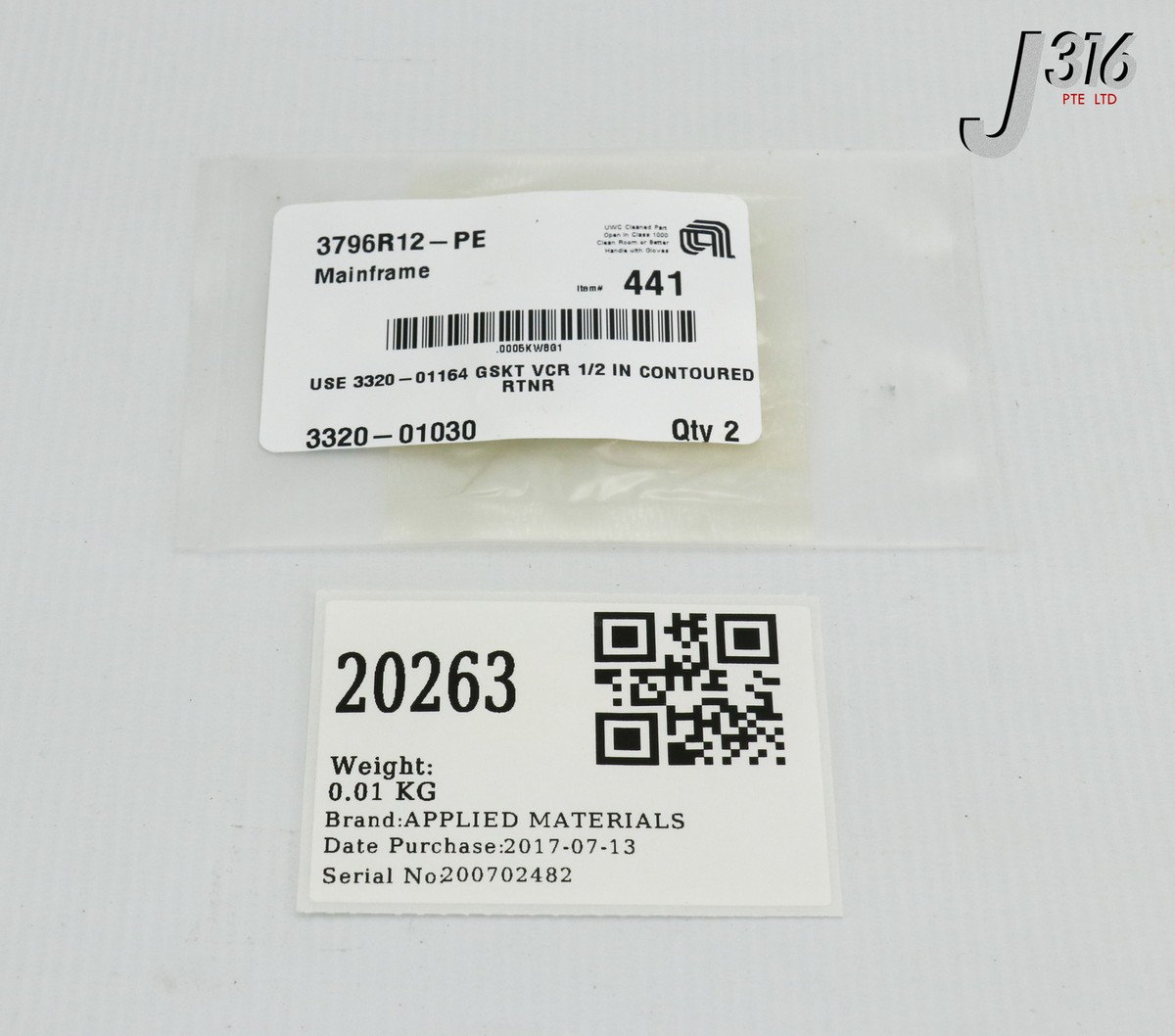 とん 20263 APPLIED MATERIALS USE 3320-01164 GSKT VCR 1/2 3320-01030 | eBay