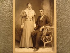 Victorian Antique Cabinet Card Photo of a Married Couple