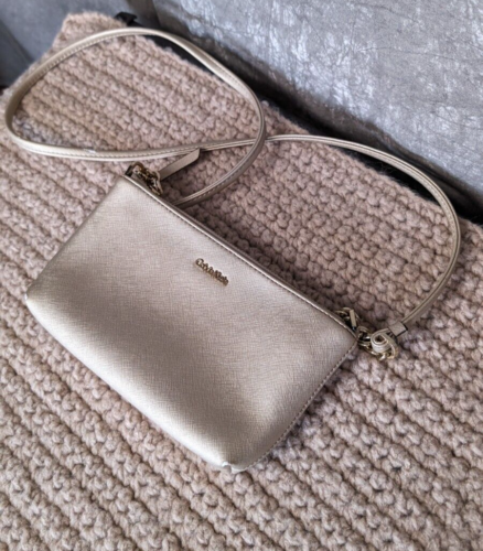 Calvin Klein Hayden Chain Crossbody Gold Mini Purse