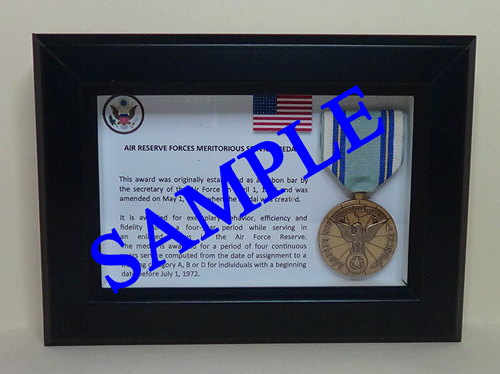 Air Reserve Forces Meritorious Service Medal - Framed Memorabilia and Militaria - Picture 1 of 3
