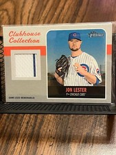 JON LESTER 2019 TOPPS HERITAGE CLUBHOUSE COLLECTION CUBS WORN JERSEY PATCH RELIC