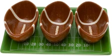 Boston International Football Party Condiment Platter with 3 Bowls (KAC22732)