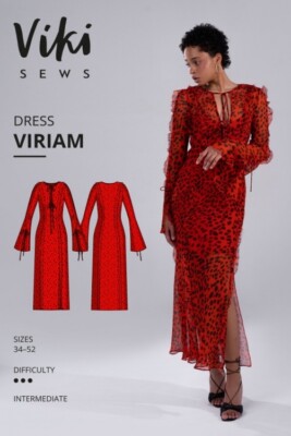 Vikisews Schnittmuster Viriam Kleid UK 4-22