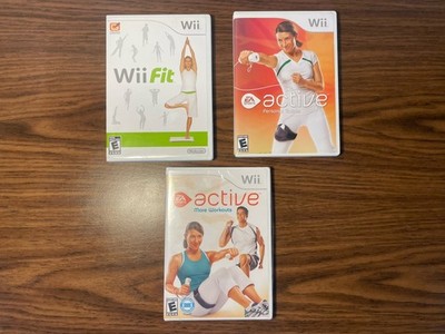 Nintendo Wii Active Fit Personal Trainer Workout Video Game Bundle