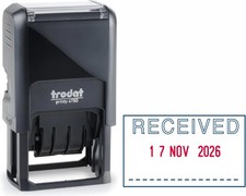 Image of Trodat Printy 4750 Dater Stamp with English Phrase RECEIVED - Self Inking, Red 