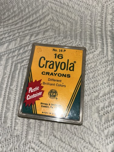Vtg Crayola Binney and Smith Crayons Plastic Case Made In USA 16 Pack Colors - Picture 4 of 8