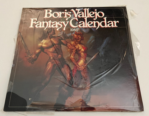 1986 Boris Vallejo Fantasy Calendar Complete New But Opened G1