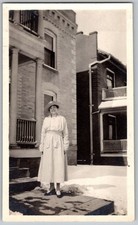 Vtg Color Snapshot Woman 1960s