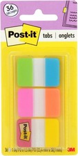36 Assorted Writable File Tabs in Convenient Dispenser - Organize with Ease