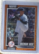 2026 Topps 75 Update Brendan Beck RC Orange Sandglitter Parallel 10/25 Yankees