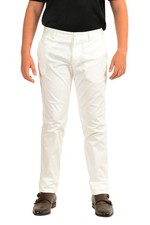Dolce & Gabbana Men's White Flat Front Dress Pants US 28 IT 44