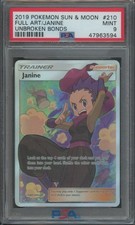 Pokemon TCG Janine 210/214 Sun & Moon Unbroken Bonds Full Art PSA 9 on eBay