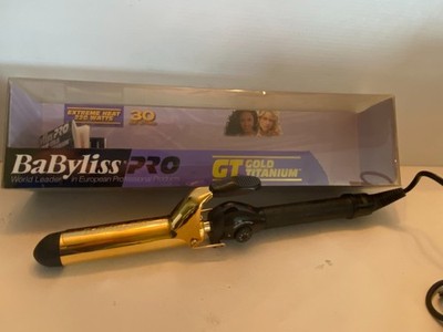 Graphite Titanium Curling Iron By Babyliss Pro Black Gold Precision Temperature