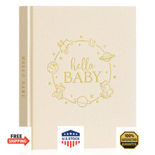 Lanpn Hello Baby Memory Book - Linen Hardcover Keepsake Journal for Boy  Girl