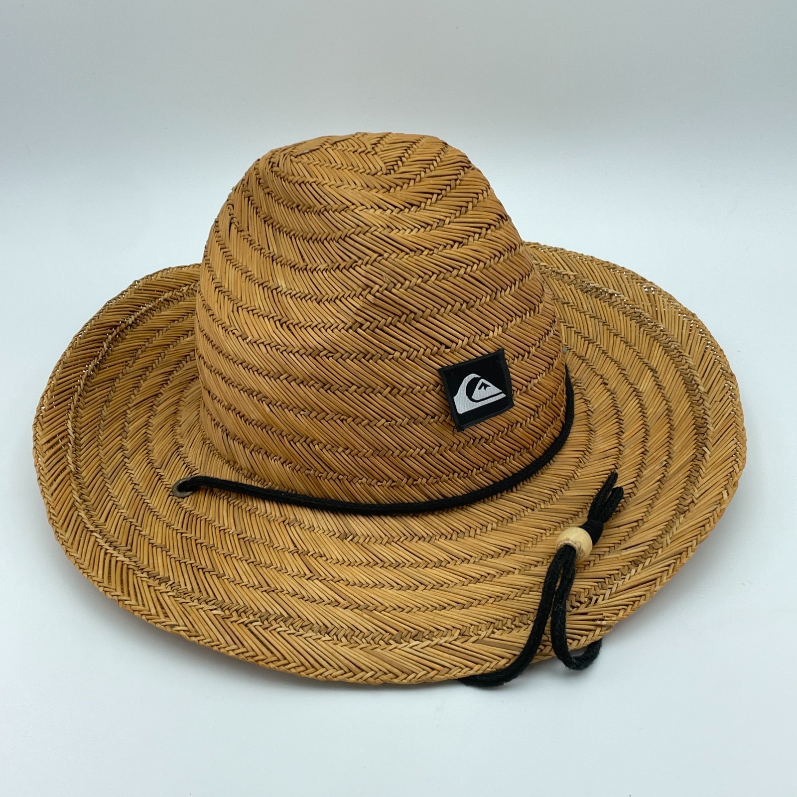 QUIKSILVER Straw Lifeguard Hat Mens L/XL Tan Woven Sun Beach