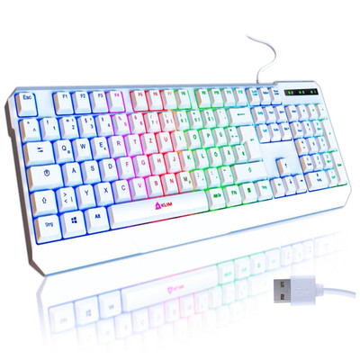 KLIM Chroma Gaming Tastatur QWERTZ DEUTSCH RGB Beleuchtung Wasserdicht