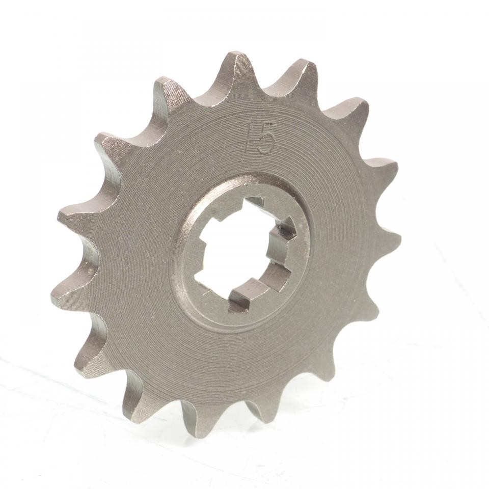 Pignon Sifam 15 dents pas 420 pour Suzuki 50 RMX en acier haute resistance